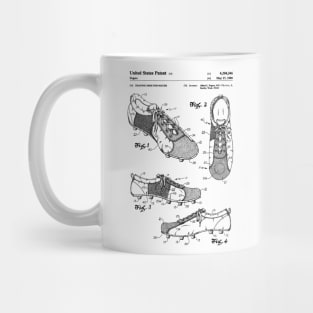 Soccer Cleats Patent Black Mug